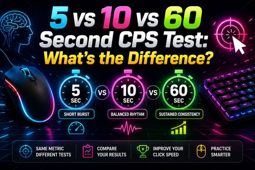 5 vs 10 vs 60 second cps test