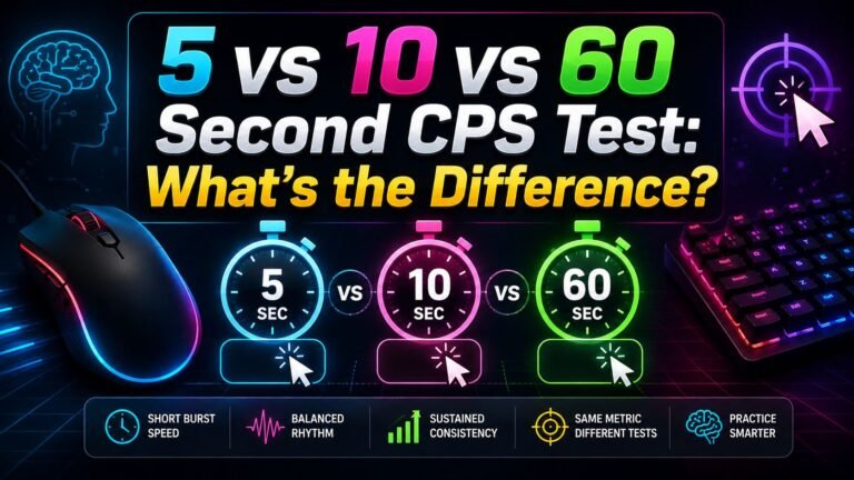 5 vs 10 vs 60 second cps test