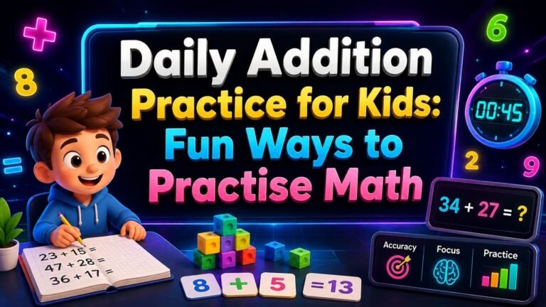daily addition practice for kids