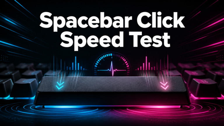 Spacebar click speed test game with CPS meter