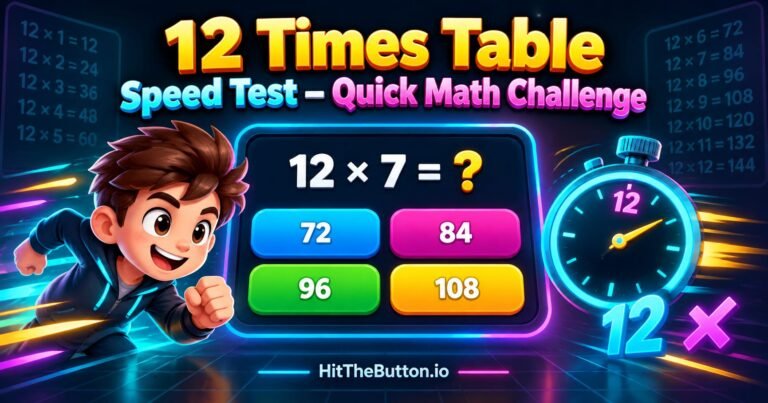 12 times table speed test